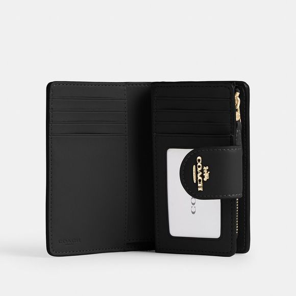 NWT Coach Outlet Medium Corner Zip Wallet In Signature Canvas - Picture 2 of 4